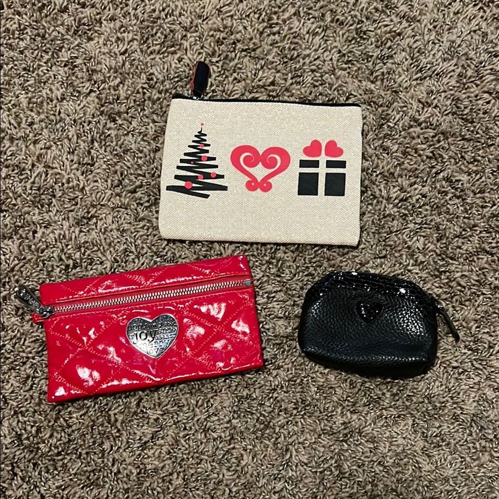 Brighton Red and Black Quilted Pouch Set